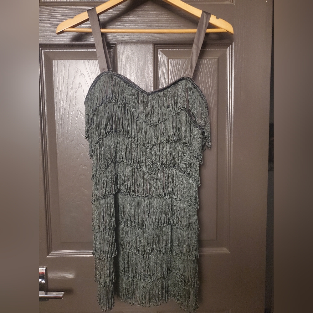 Grey Aggie flapper style dress size Large